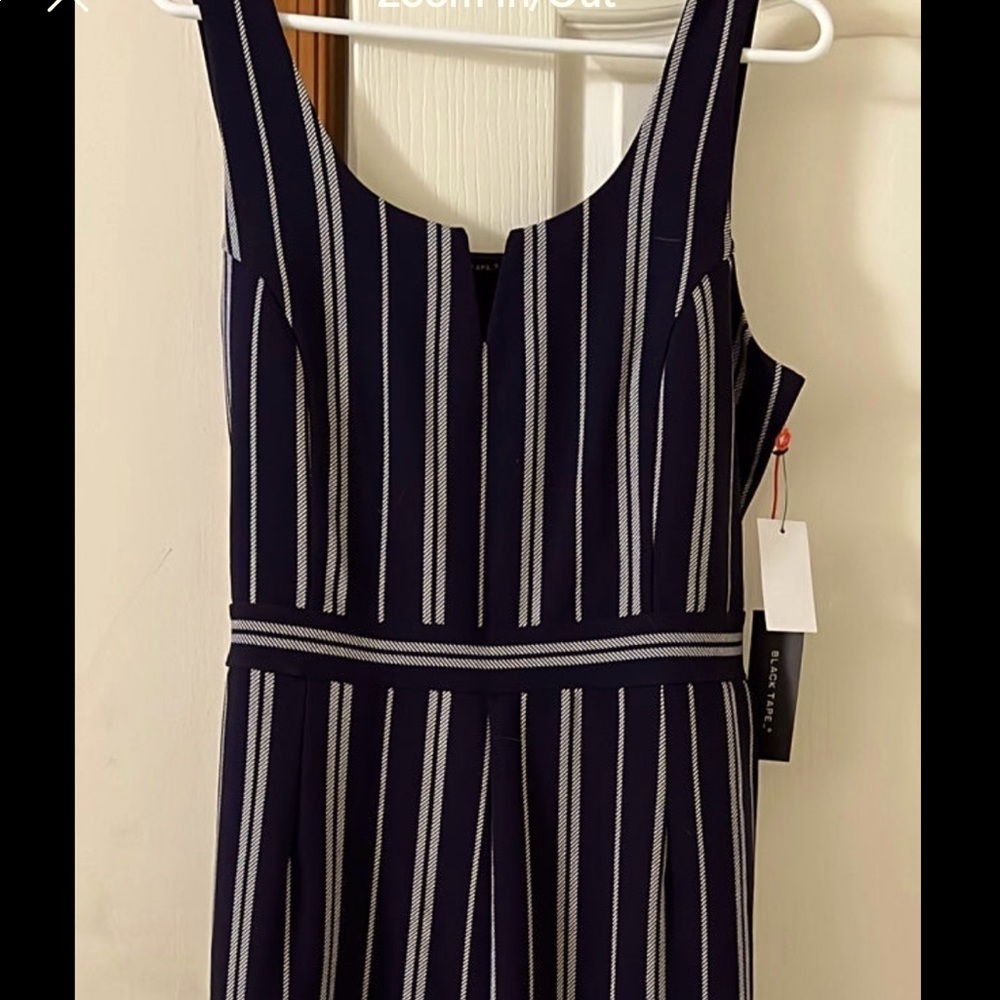 Black Tape Jumpsuit. Petite Extra Large. New with tags